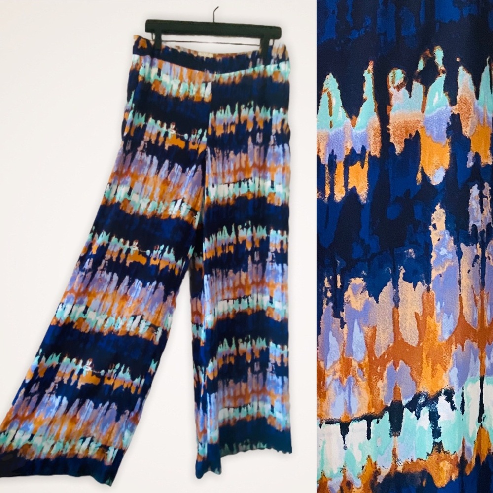 Gianni Bini • Ikat Wide Leg Palazzo Pants, Boho L